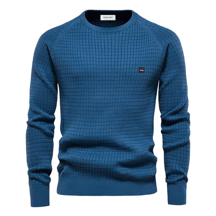 Austin | Polished Waffle Knit Crew Neck Mens Knitted Jumper