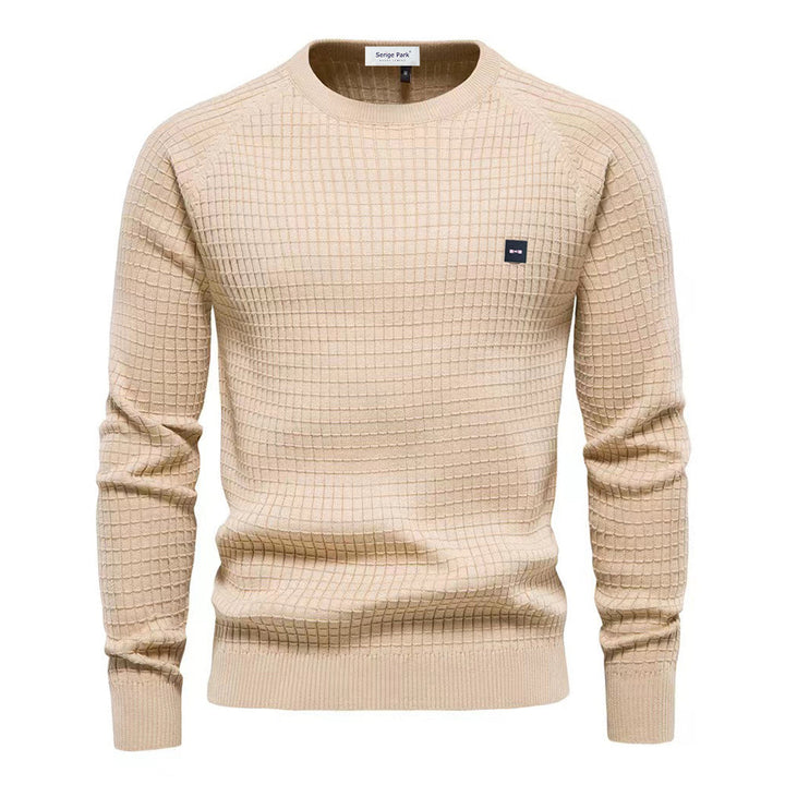 Austin | Polished Waffle Knit Crew Neck Mens Knitted Jumper
