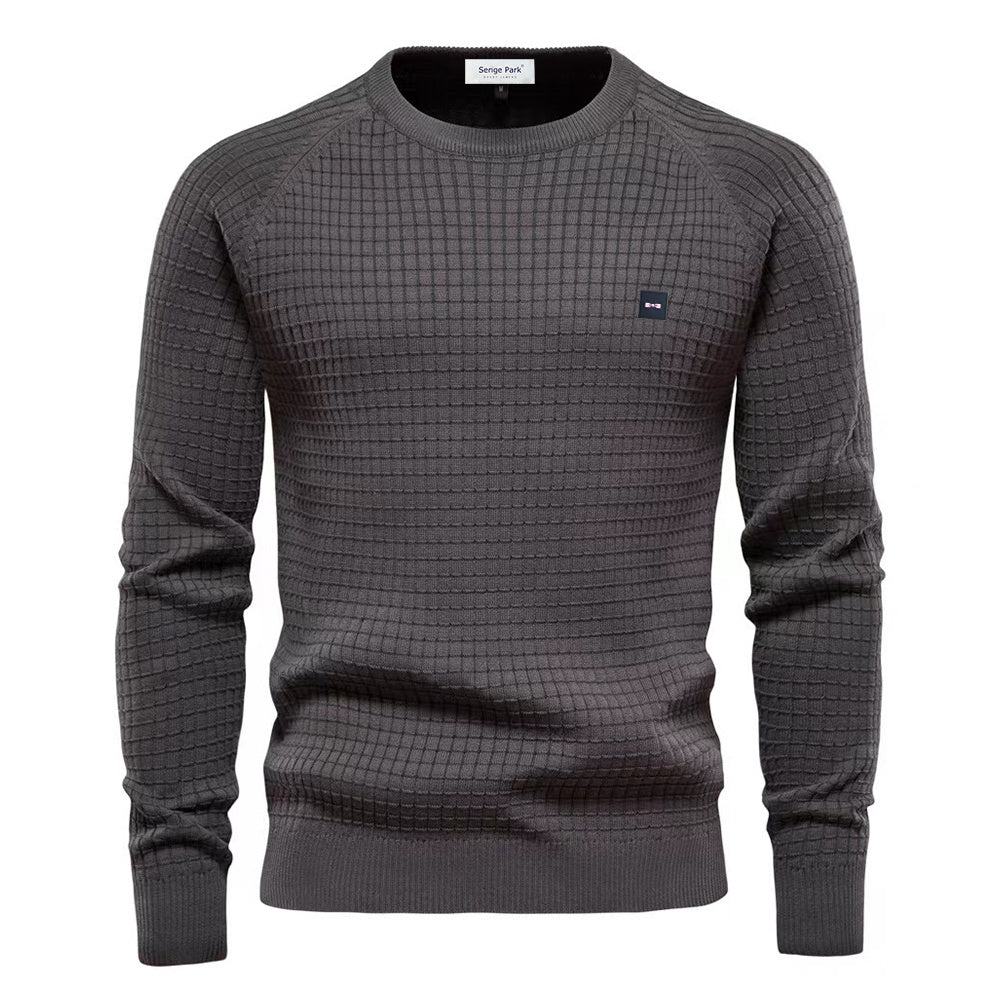Austin | Polished Waffle Knit Crew Neck Mens Knitted Jumper