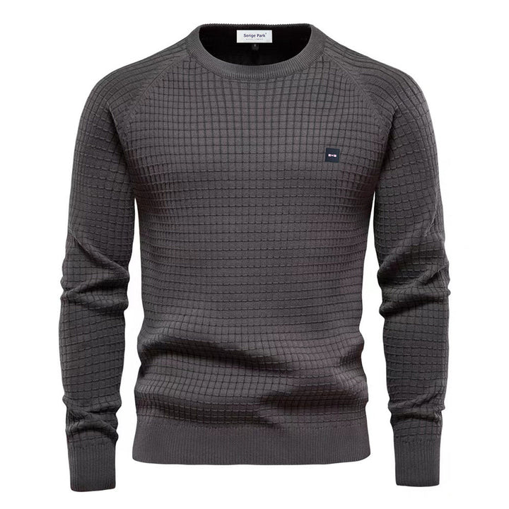 Austin | Polished Waffle Knit Crew Neck Mens Knitted Jumper