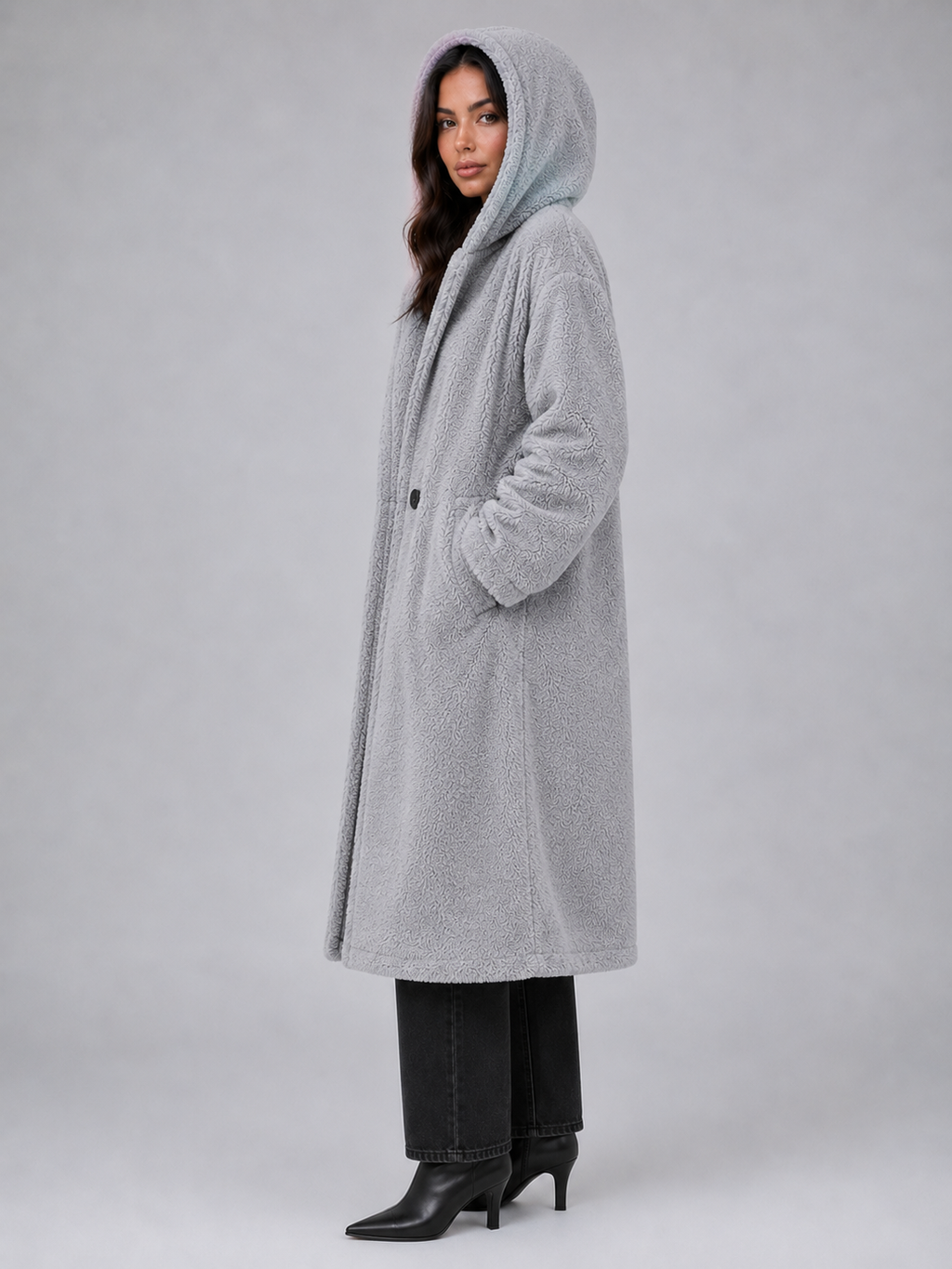 Ava | Graceful Oversized Hooded Long Jacket Coat