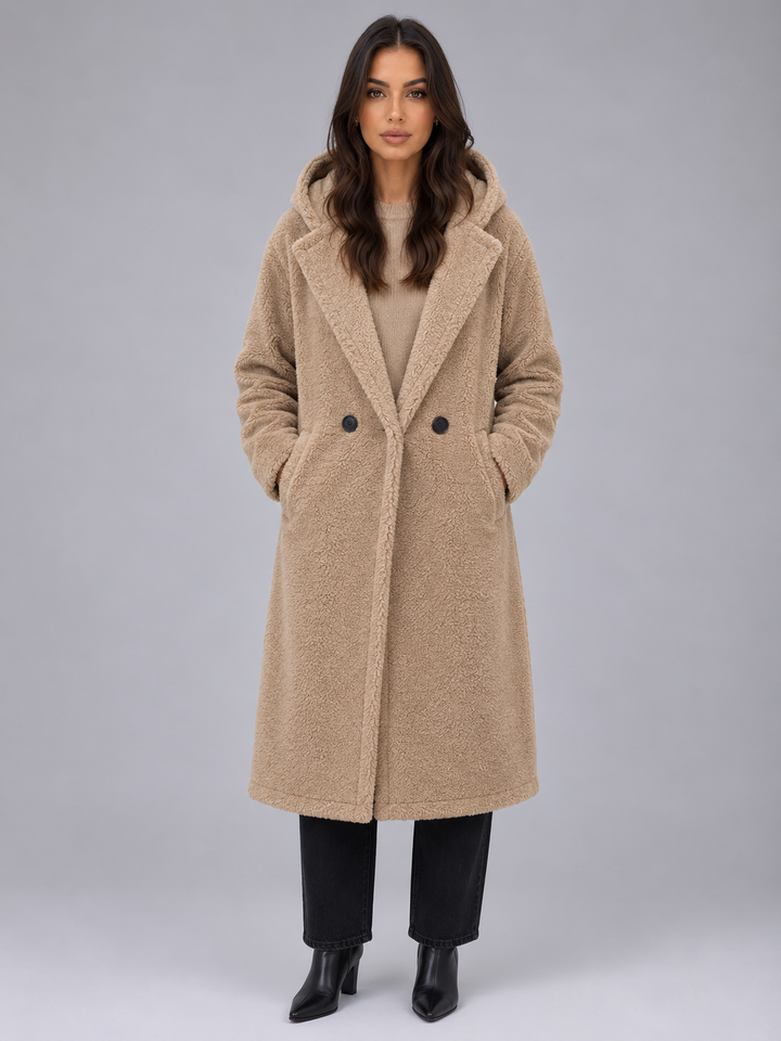 Ava | Graceful Oversized Hooded Long Jacket Coat