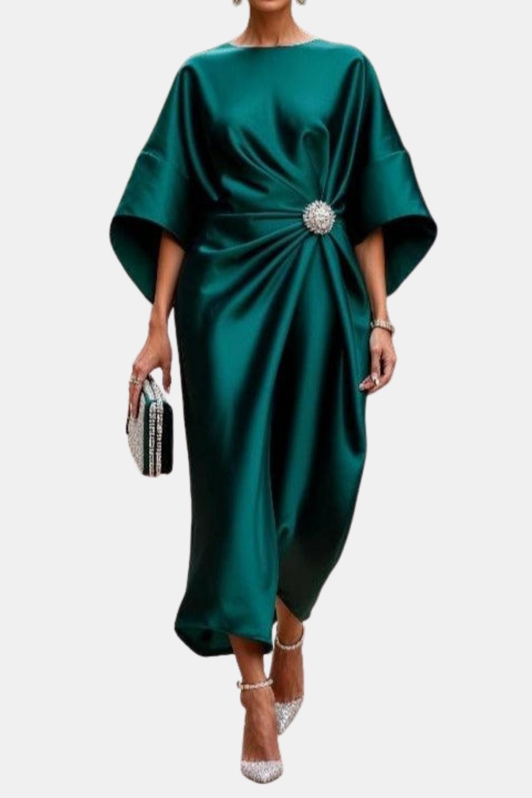 Ava | Relaxed Wide Sleeve Autumn Wedding Guest Dress