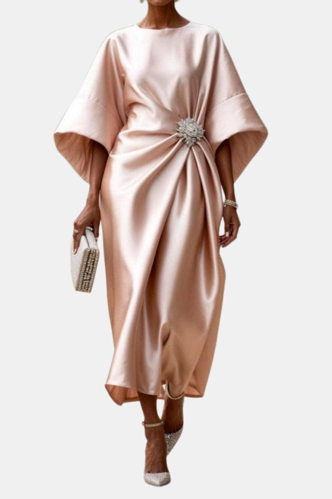 Ava | Relaxed Wide Sleeve Autumn Wedding Guest Dress