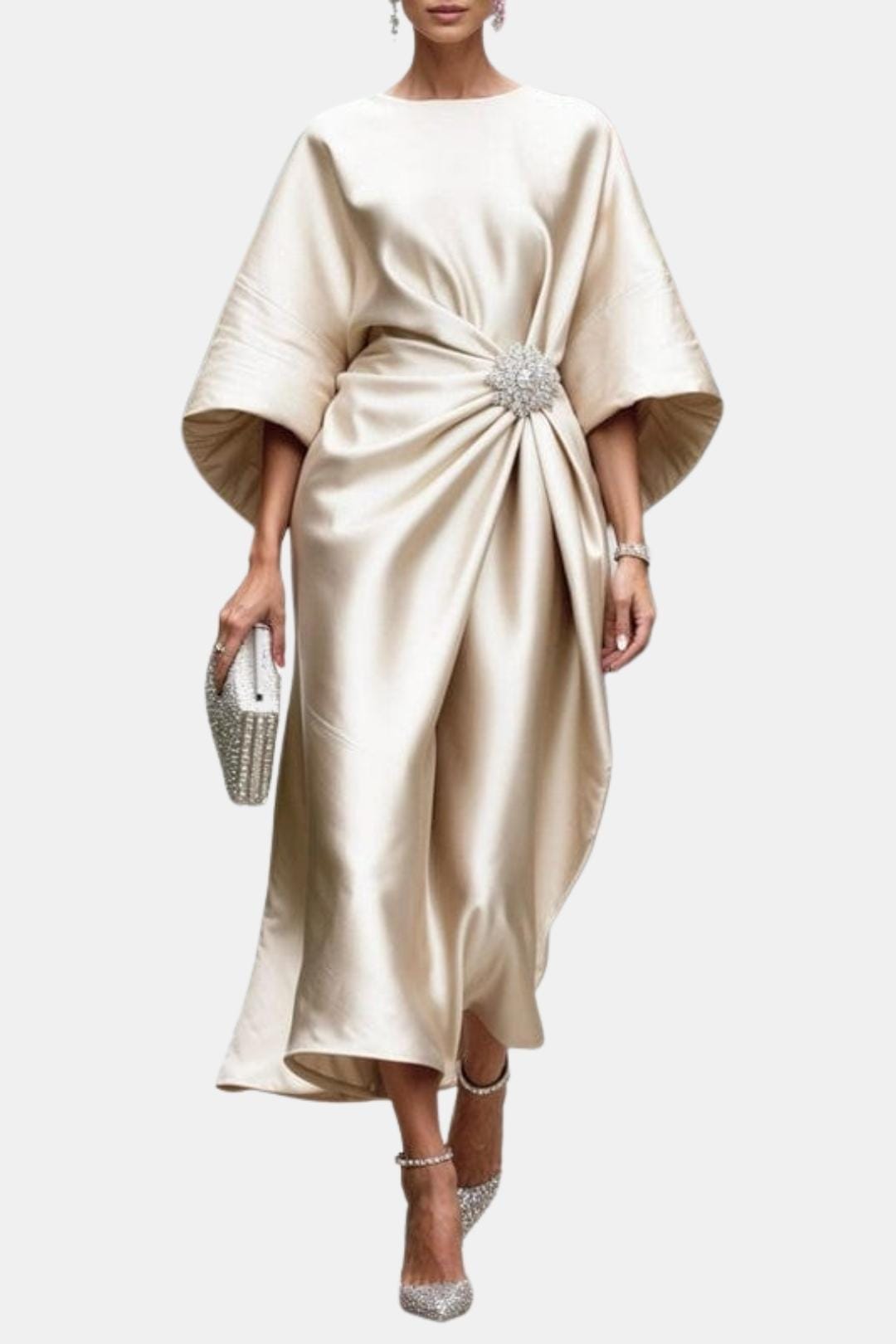 Ava | Relaxed Wide Sleeve Autumn Wedding Guest Dress