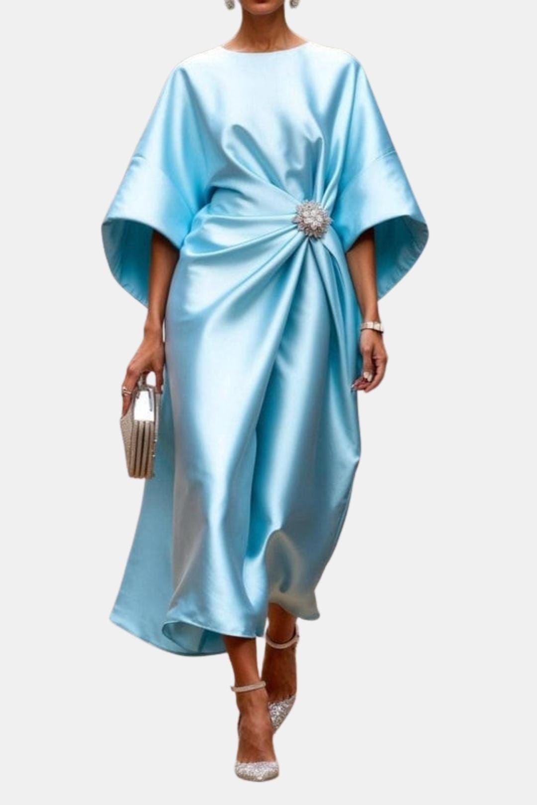 Ava | Relaxed Wide Sleeve Autumn Wedding Guest Dress