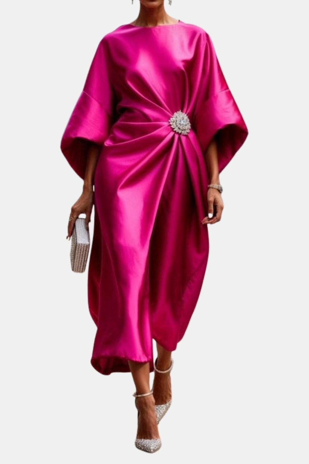 Ava | Relaxed Wide Sleeve Autumn Wedding Guest Dress
