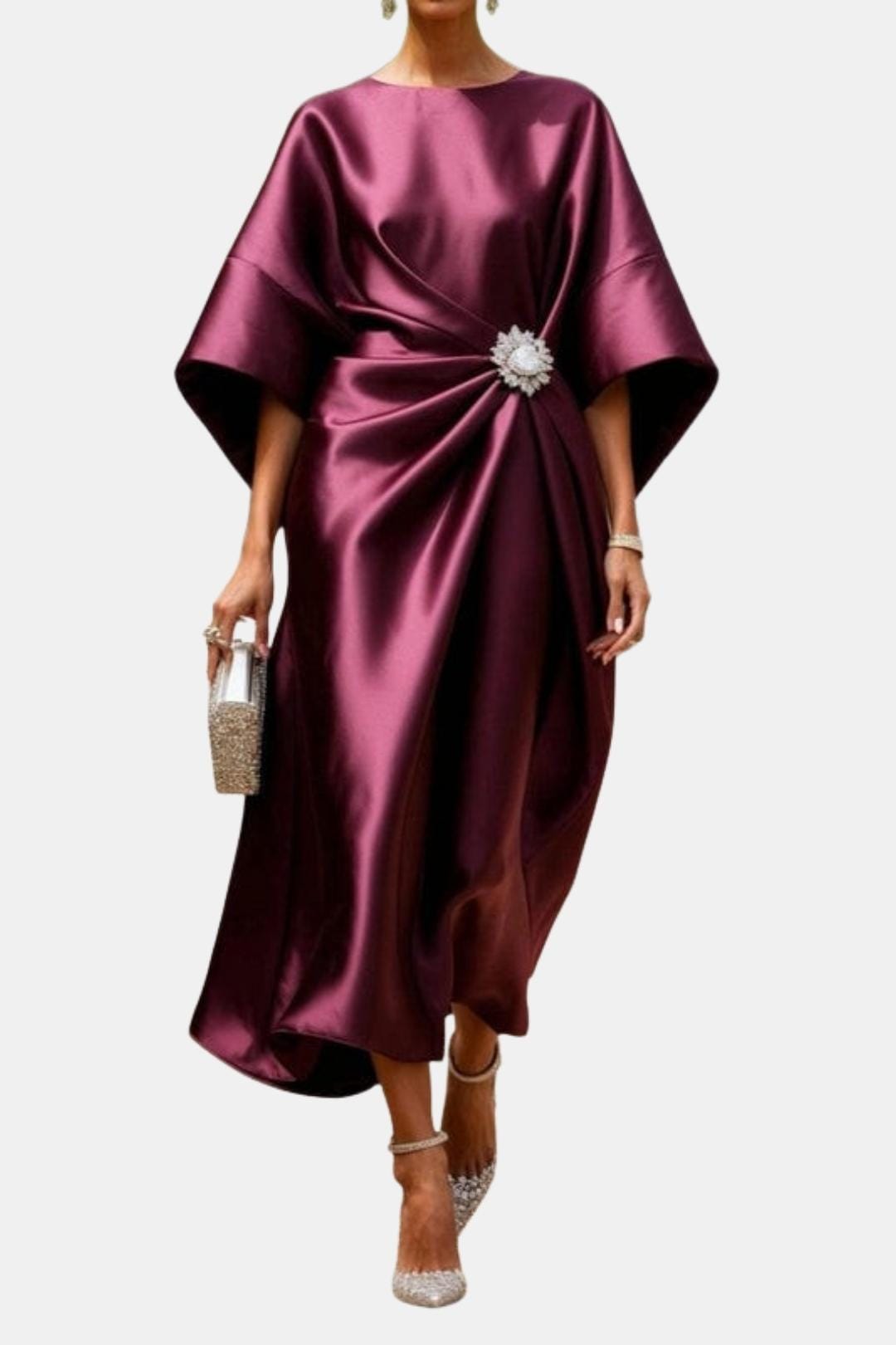 Ava | Relaxed Wide Sleeve Autumn Wedding Guest Dress
