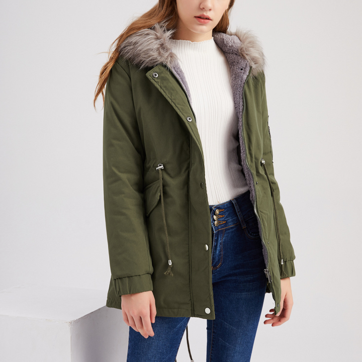Ayla | Chic Hooded Mid-Length Parka Winter Coat