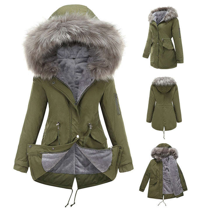 Ayla | Chic Hooded Mid-Length Parka Winter Coat