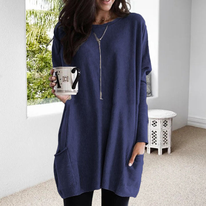 Ayla | Classic Oversized Longline Knitted Jumper with Pockets