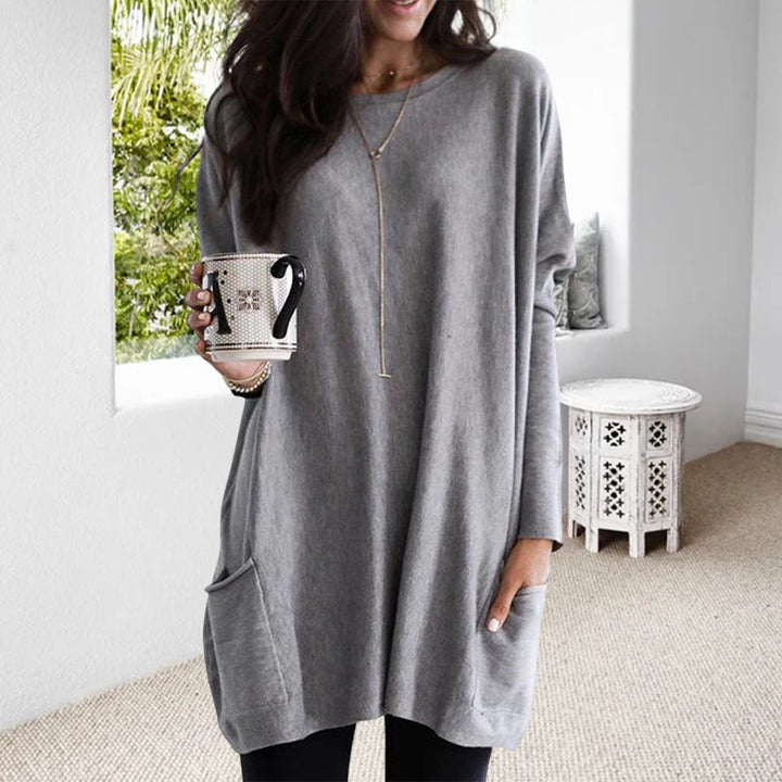 Ayla | Classic Oversized Longline Knitted Jumper with Pockets