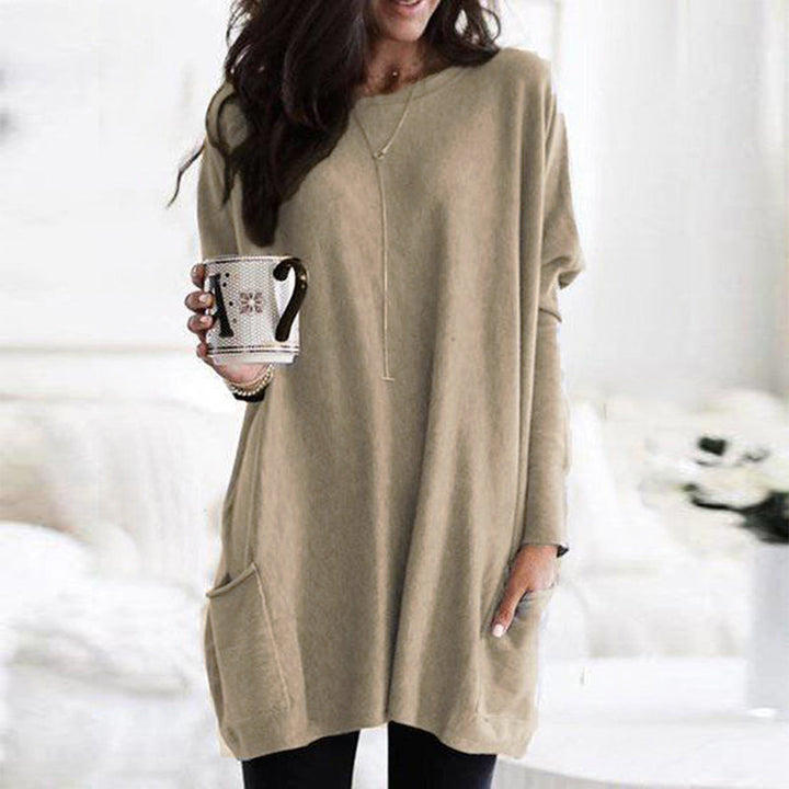 Ayla | Classic Oversized Longline Knitted Jumper with Pockets
