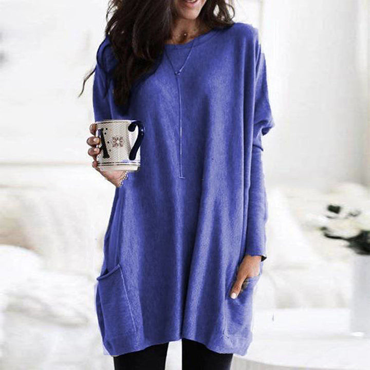 Ayla | Classic Oversized Longline Knitted Jumper with Pockets