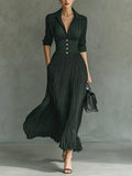 Bella | Chic Pleated Blazer Dress with Belted Waist