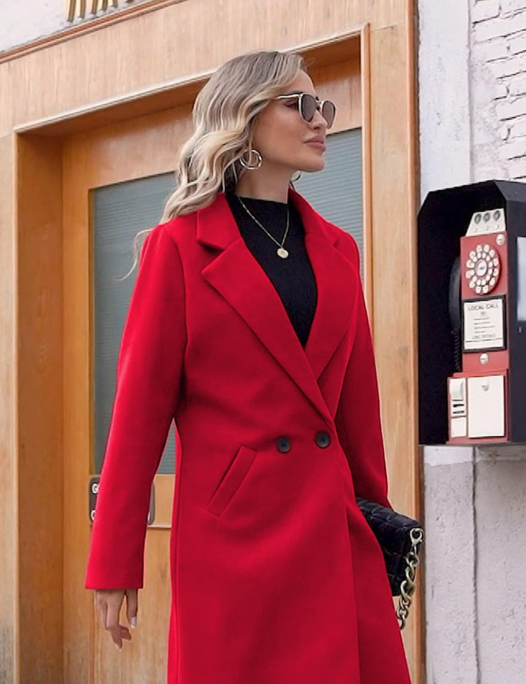 Bella | Classic Double-Breasted Longline Long Jacket