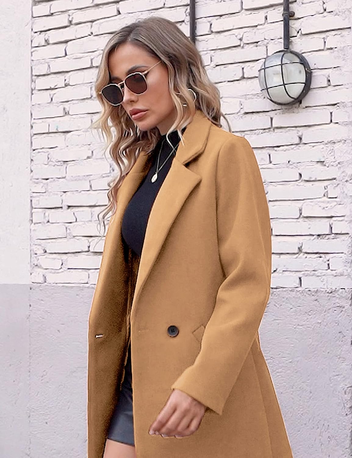 Bella | Classic Double-Breasted Longline Long Jacket