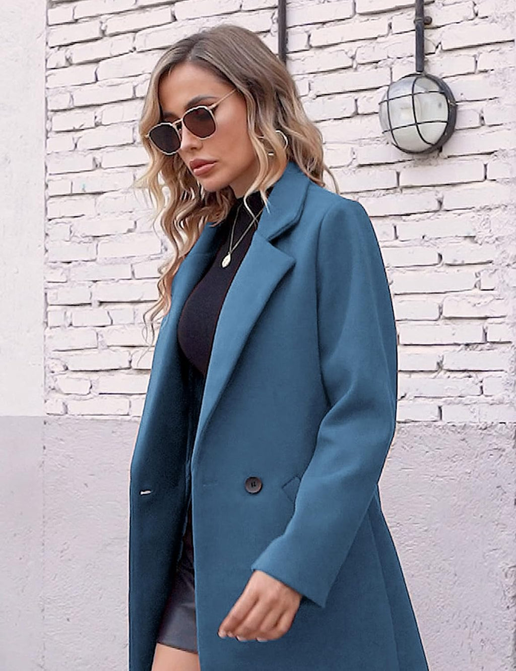Bella | Classic Double-Breasted Longline Long Jacket