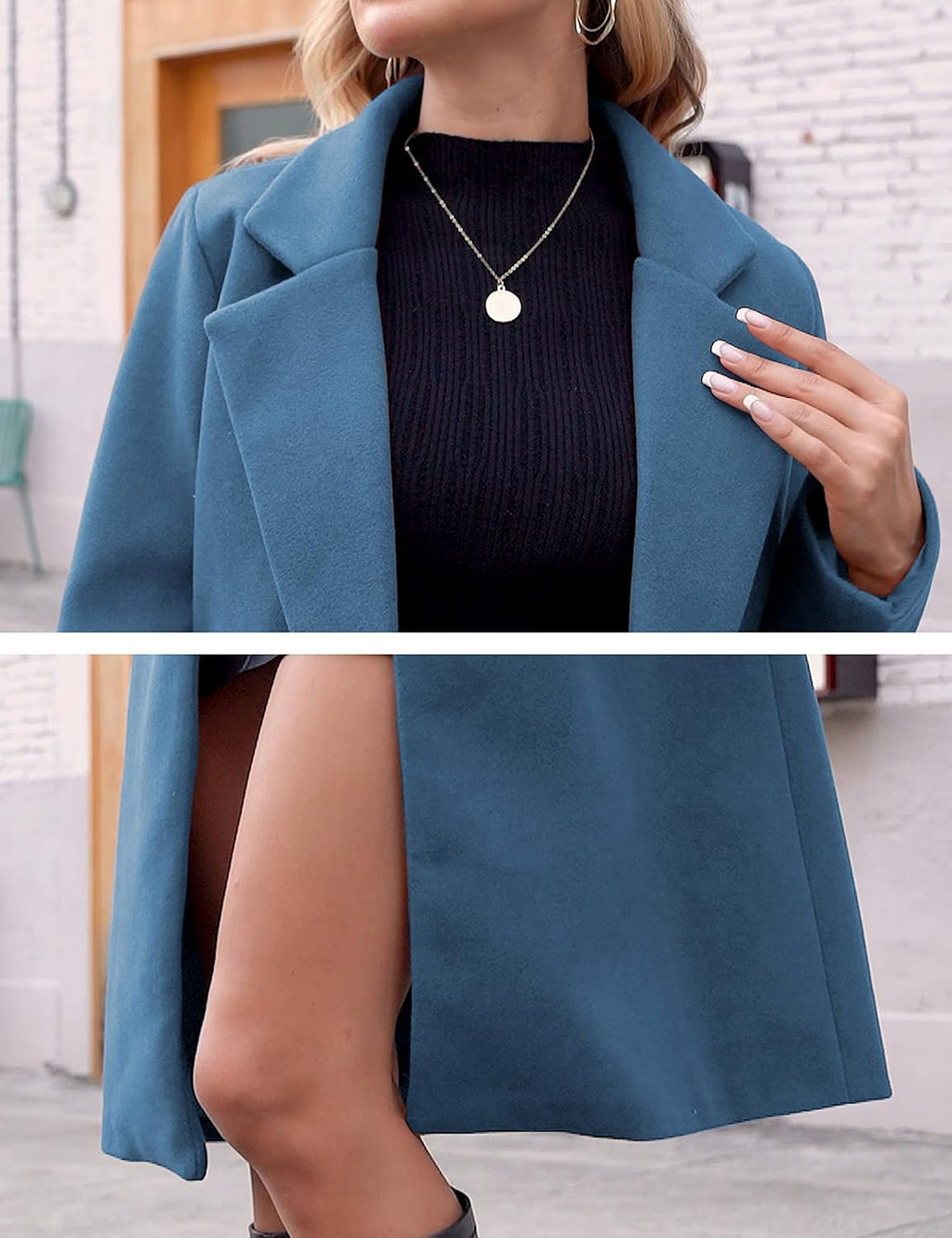 Bella | Classic Double-Breasted Longline Long Jacket