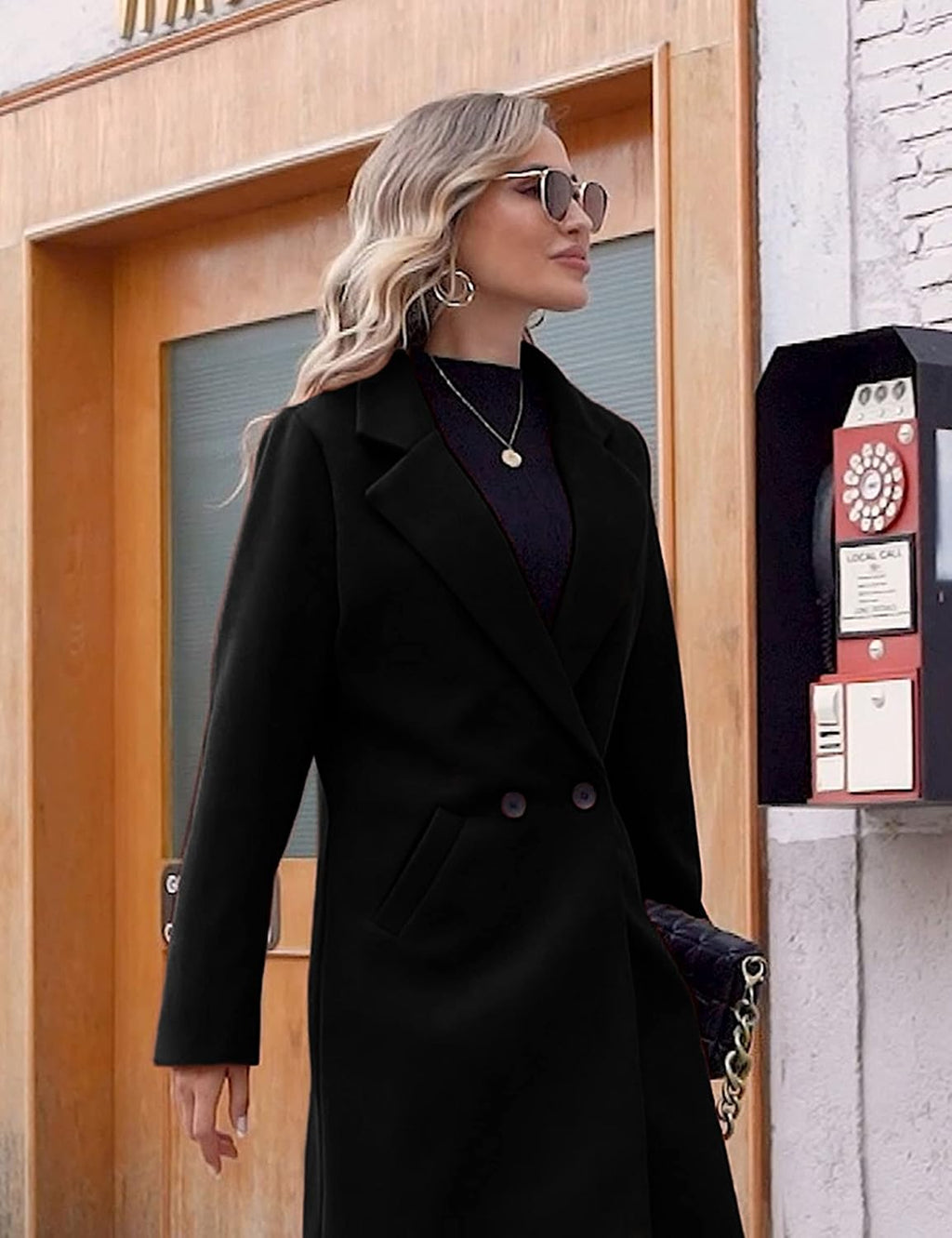 Bella | Classic Double-Breasted Longline Long Jacket