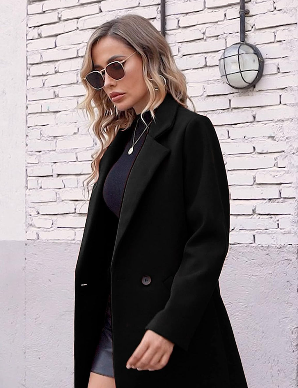 Bella | Classic Double-Breasted Longline Long Jacket