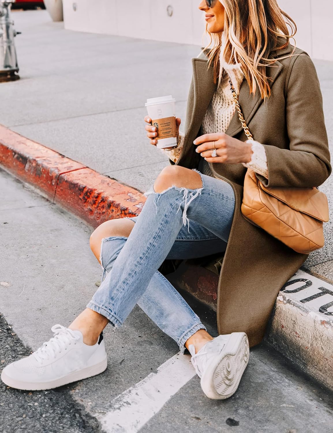 Bella | Classic Double-Breasted Longline Long Jacket