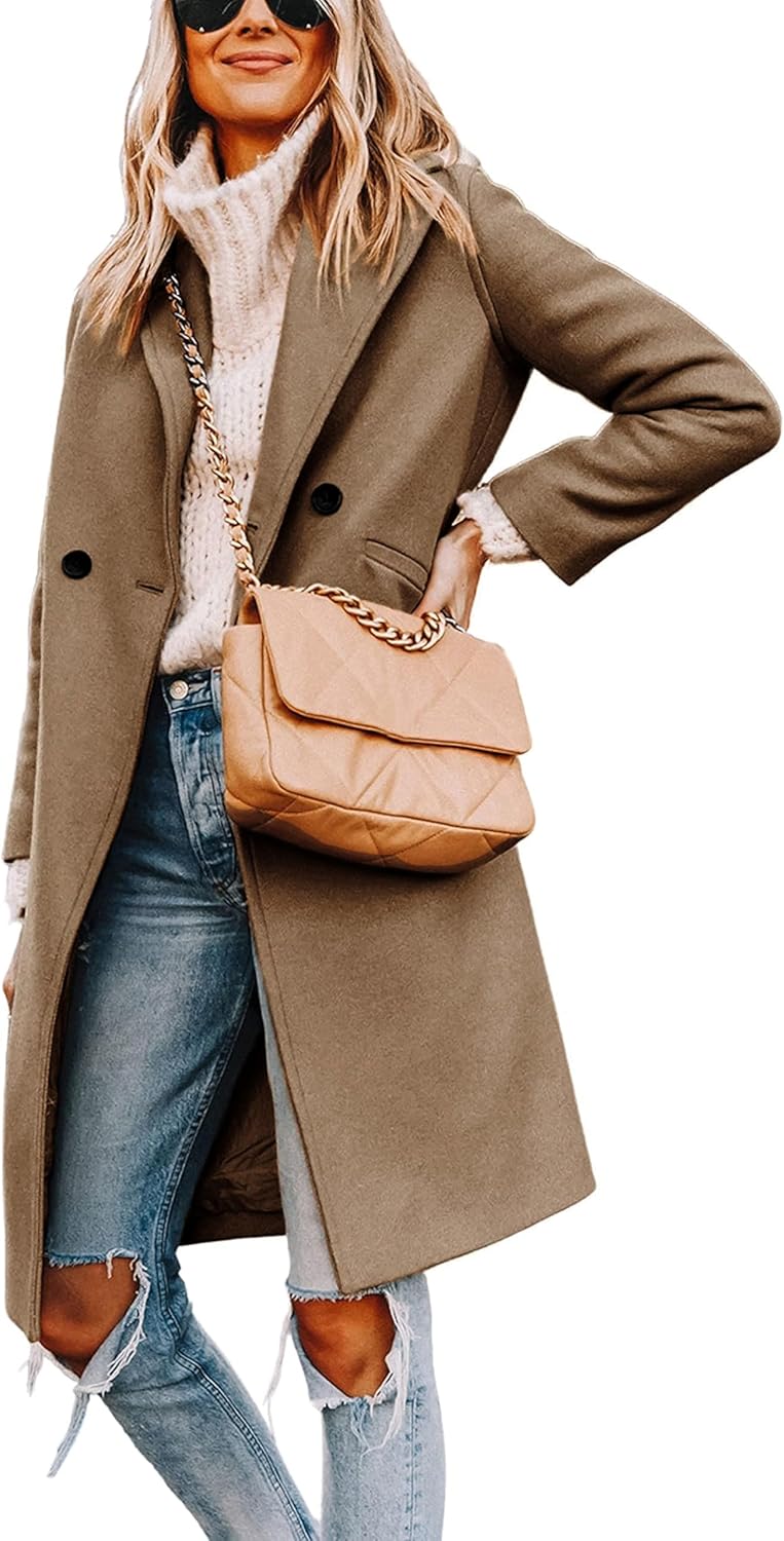 Bella | Classic Double-Breasted Longline Long Jacket