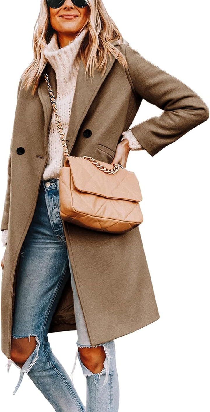 Bella | Classic Double-Breasted Longline Long Jacket