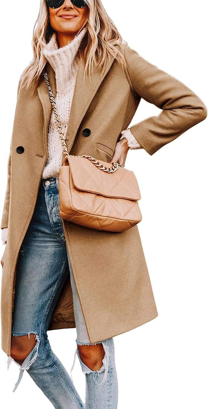 Bella | Classic Double-Breasted Longline Long Jacket