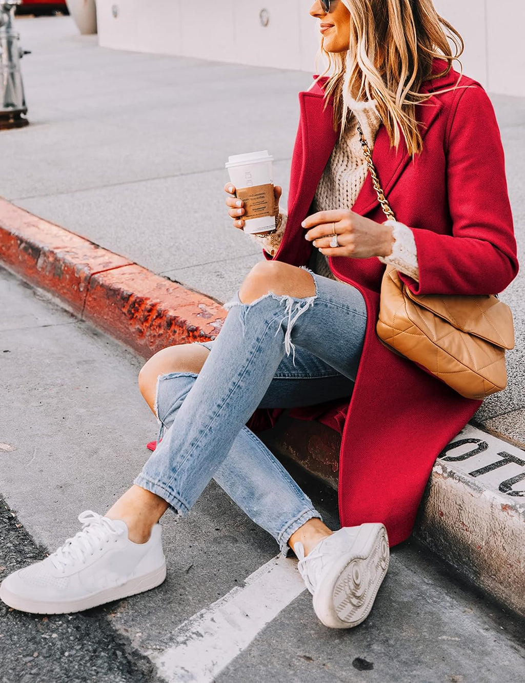 Bella | Classic Double-Breasted Longline Long Jacket