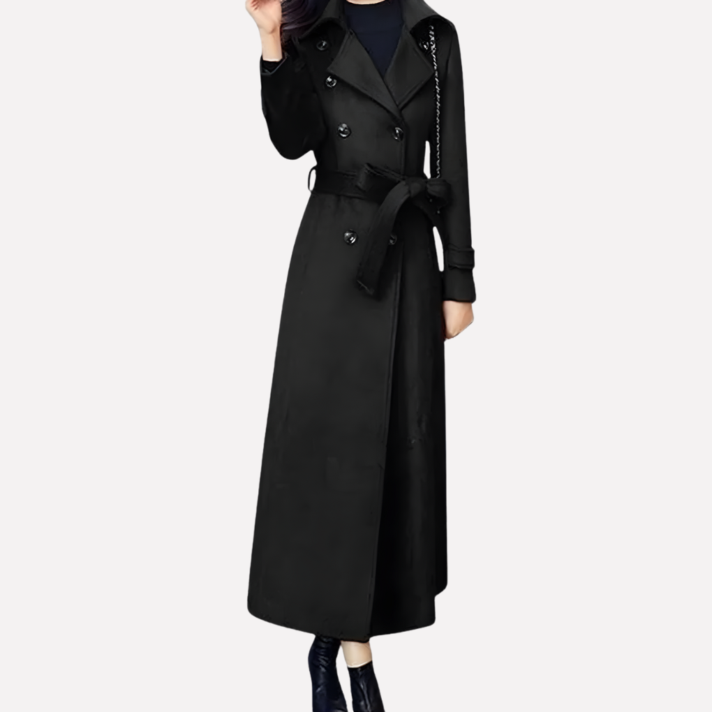 Bonnie | Graceful Long Double-Breasted Trench Womens Coats