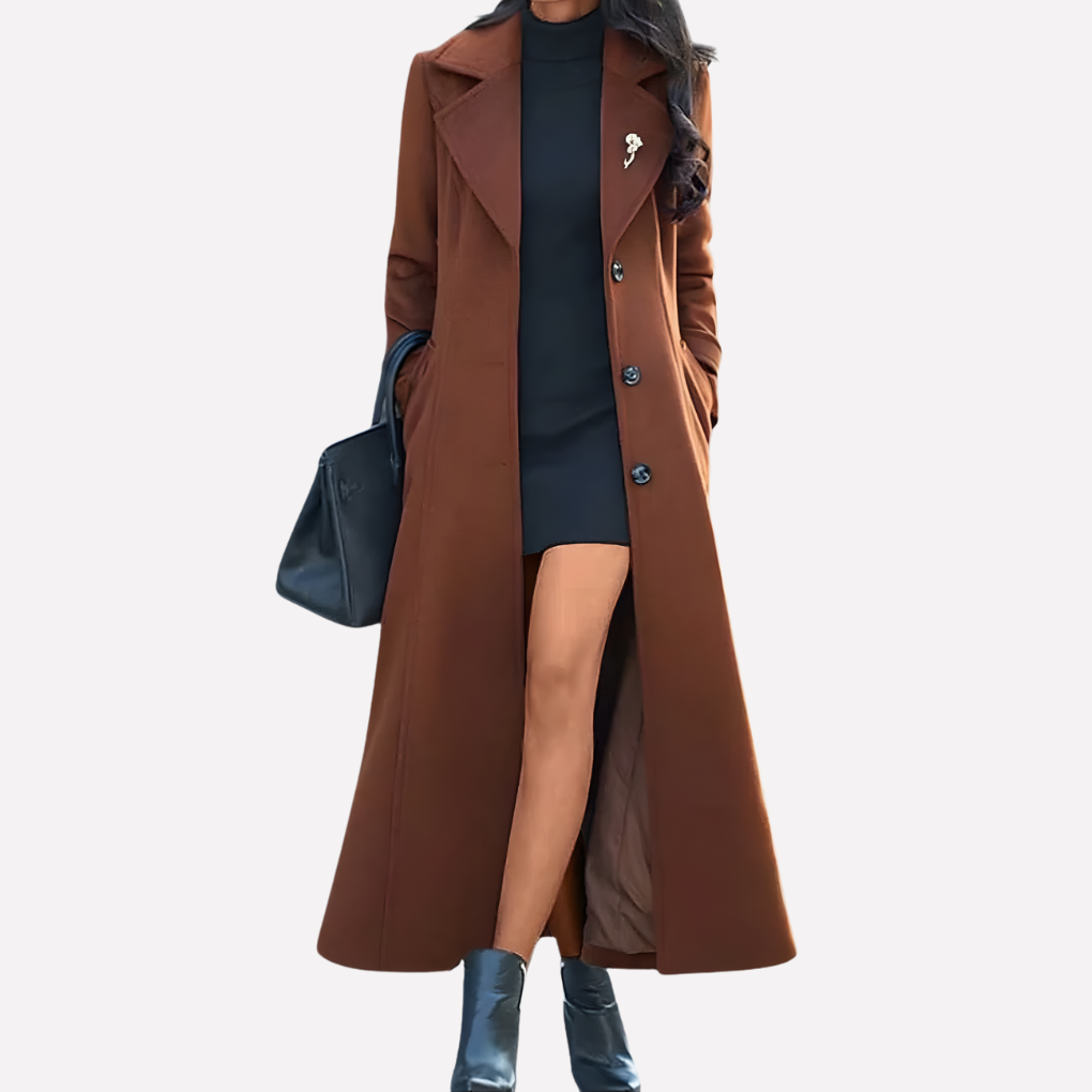 Bonnie | Graceful Long Double-Breasted Trench Womens Coats