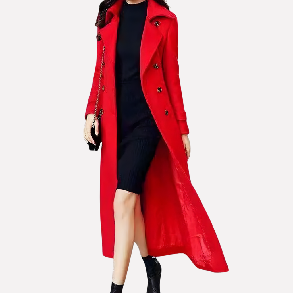Bonnie | Graceful Long Double-Breasted Trench Womens Coats
