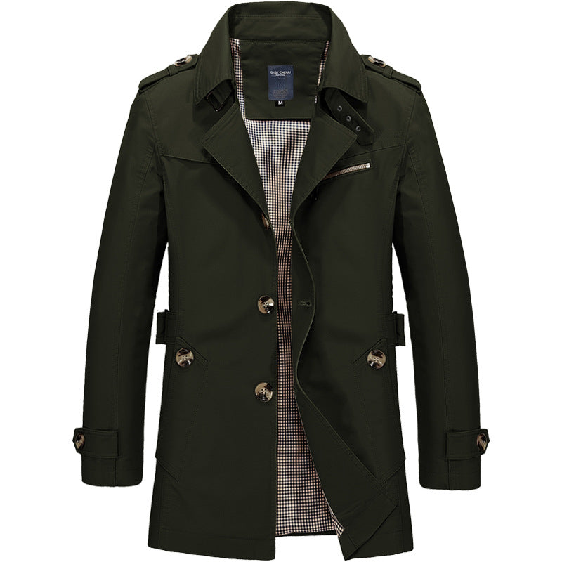 Brody | Elegant Double-Breasted Longline Mens Winter Coat