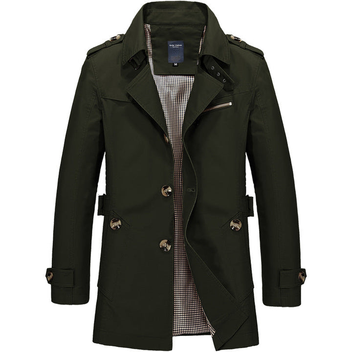 Brody | Elegant Double-Breasted Longline Mens Winter Coat