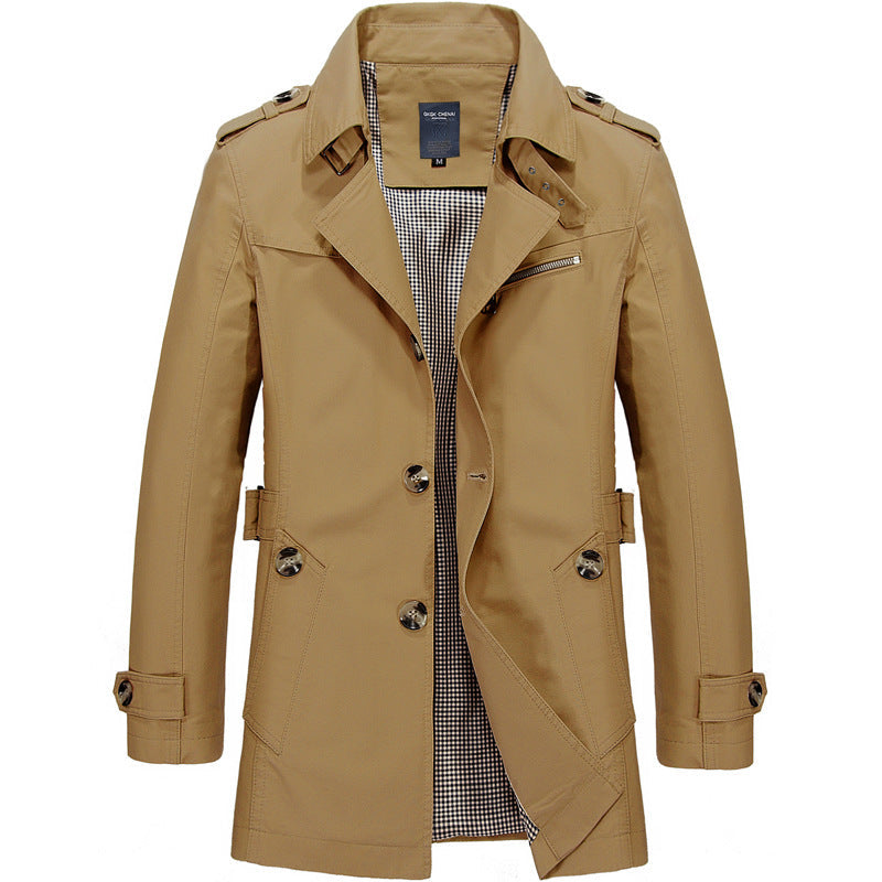 Brody | Elegant Double-Breasted Longline Mens Winter Coat