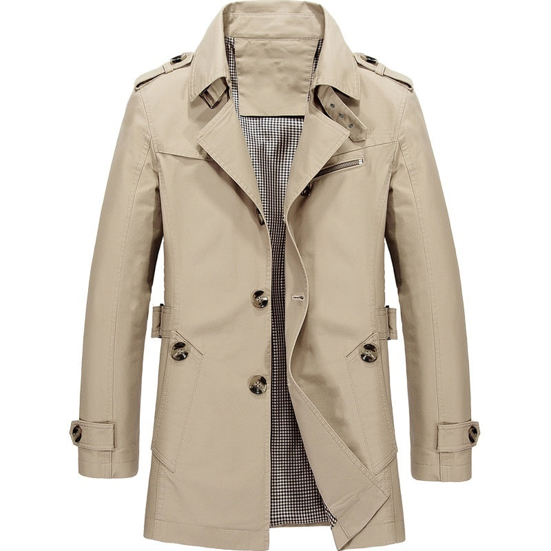 Brody | Elegant Double-Breasted Longline Mens Winter Coat