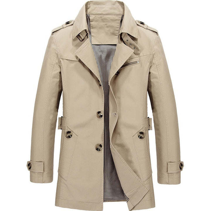 Brody | Elegant Double-Breasted Longline Mens Winter Coat