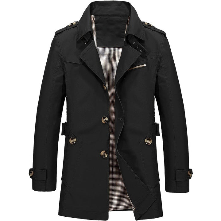 Brody | Elegant Double-Breasted Longline Mens Winter Coat