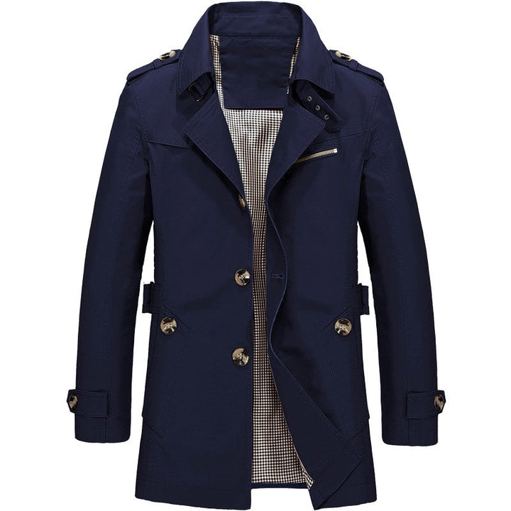 Brody | Elegant Double-Breasted Longline Mens Winter Coat
