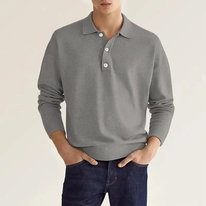 Brody | Long Sleeve Polo Collar Mens Knitted Jumper