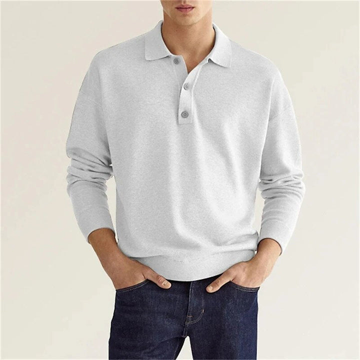 Brody | Long Sleeve Polo Collar Mens Knitted Jumper