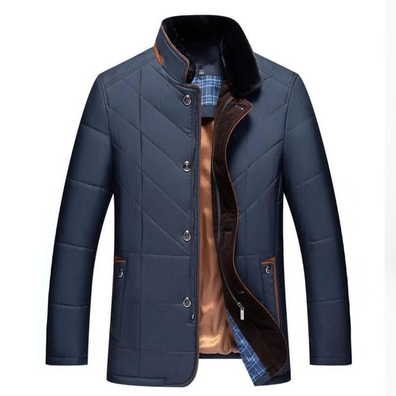 Caleb | Cosy Stand Collar Mens Quilted Jacket