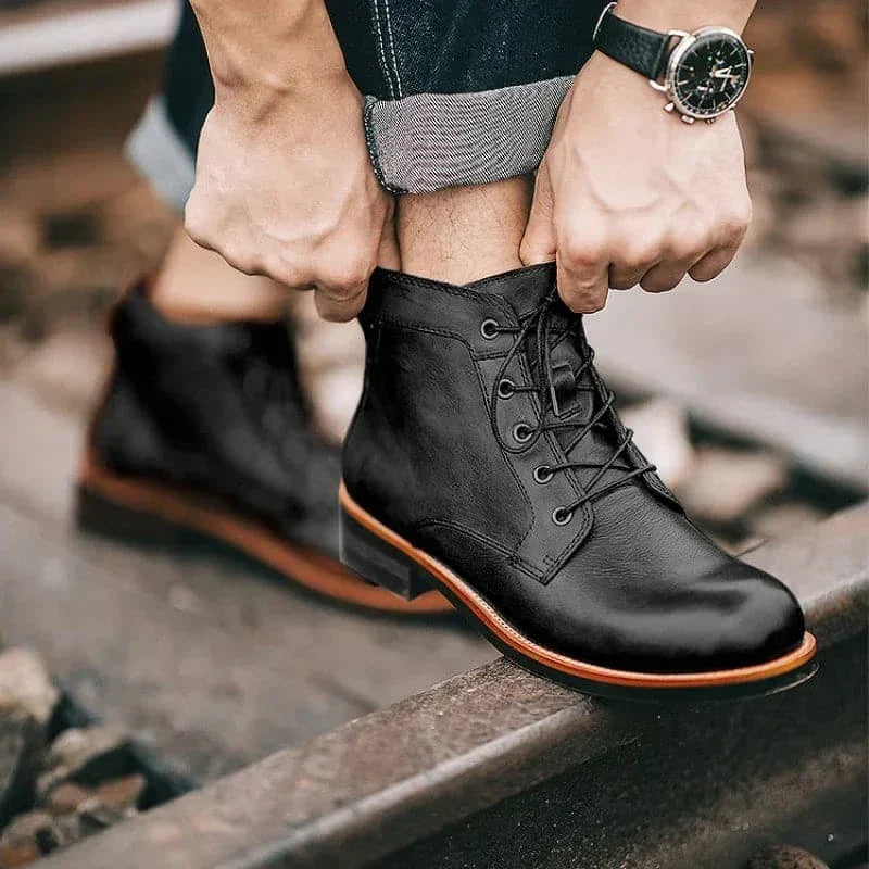 Caleb | Timeless Lace Up Mens Ankle Boots