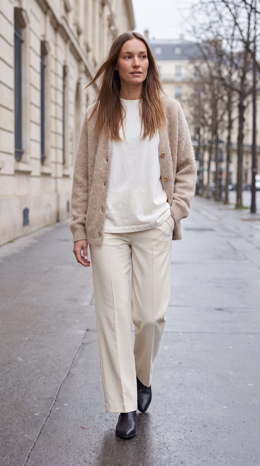 Charlotte | Polished Fluffy Knit Oversized Cardigan Jumper