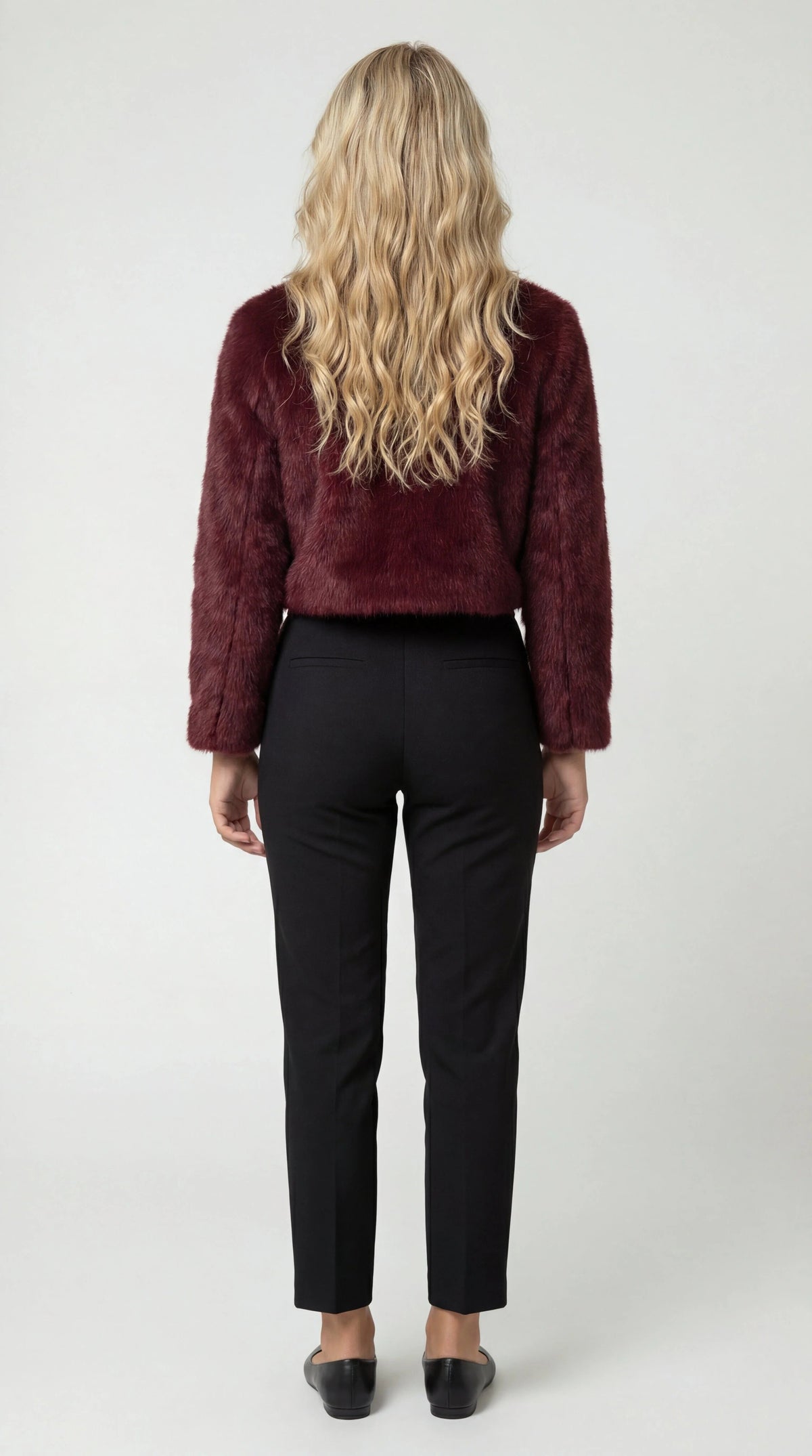 Chloe | Classic Cropped Fur Jacket with Open Front