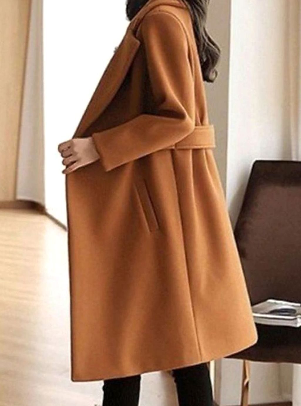 Chloe | Elegant Belted Longline Tailored Womens Coat