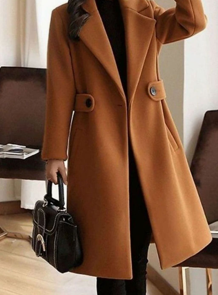 Chloe | Elegant Belted Longline Tailored Womens Coat