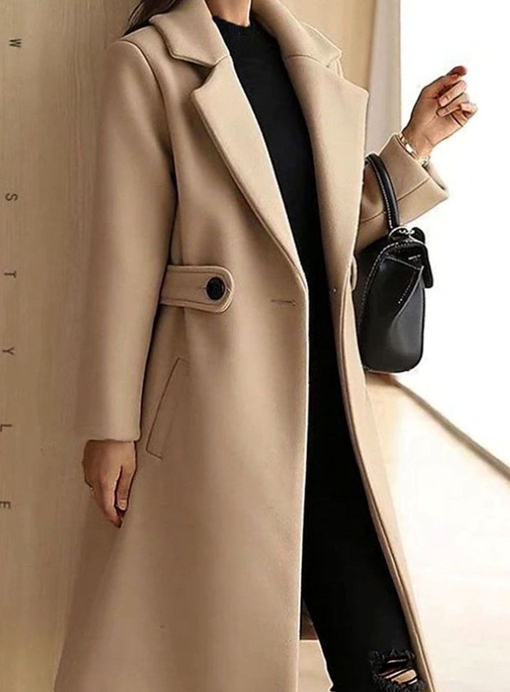 Chloe | Elegant Belted Longline Tailored Womens Coat