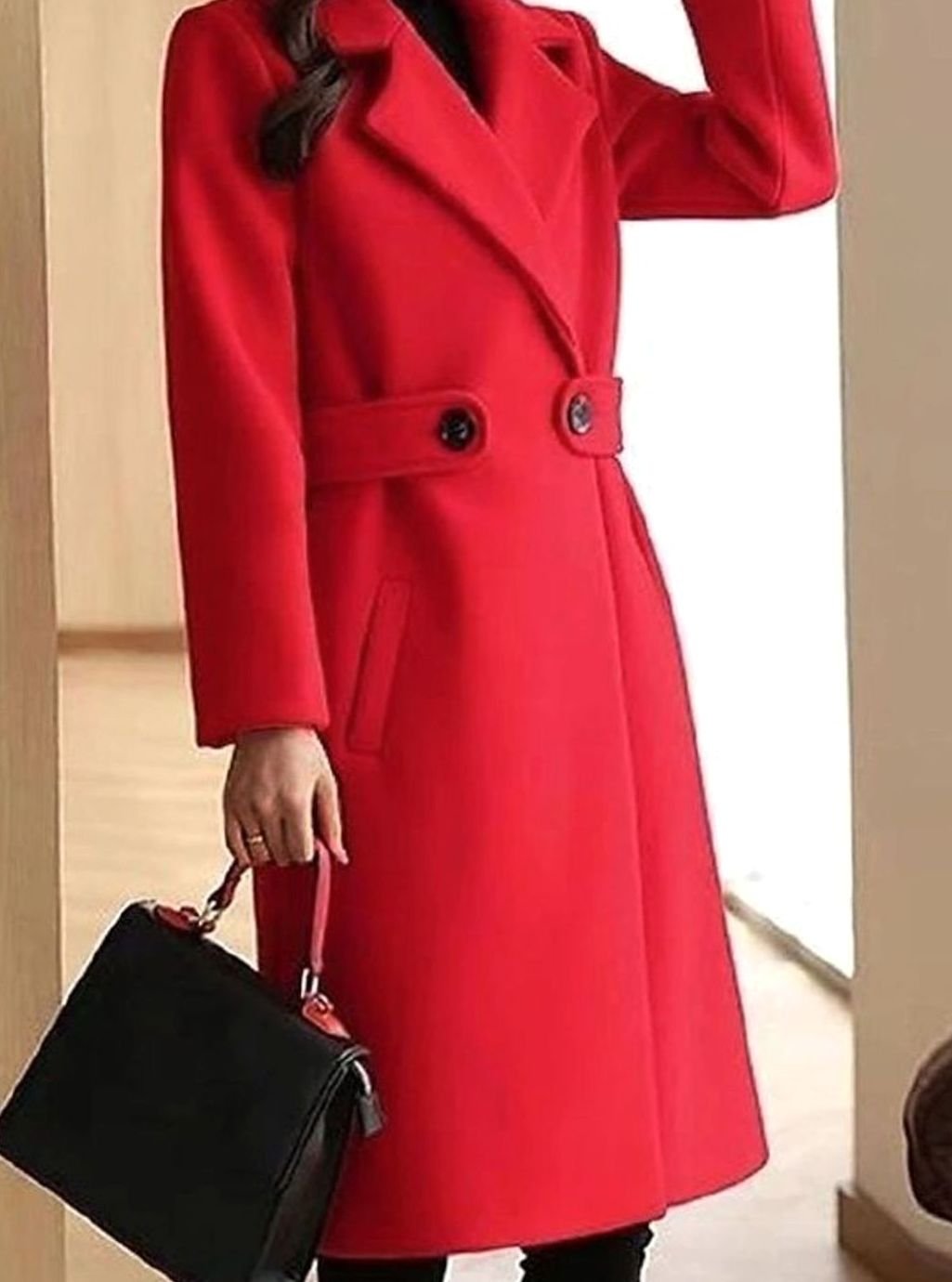 Chloe | Elegant Belted Longline Tailored Womens Coat